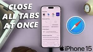 how to chose all tabs on iphone